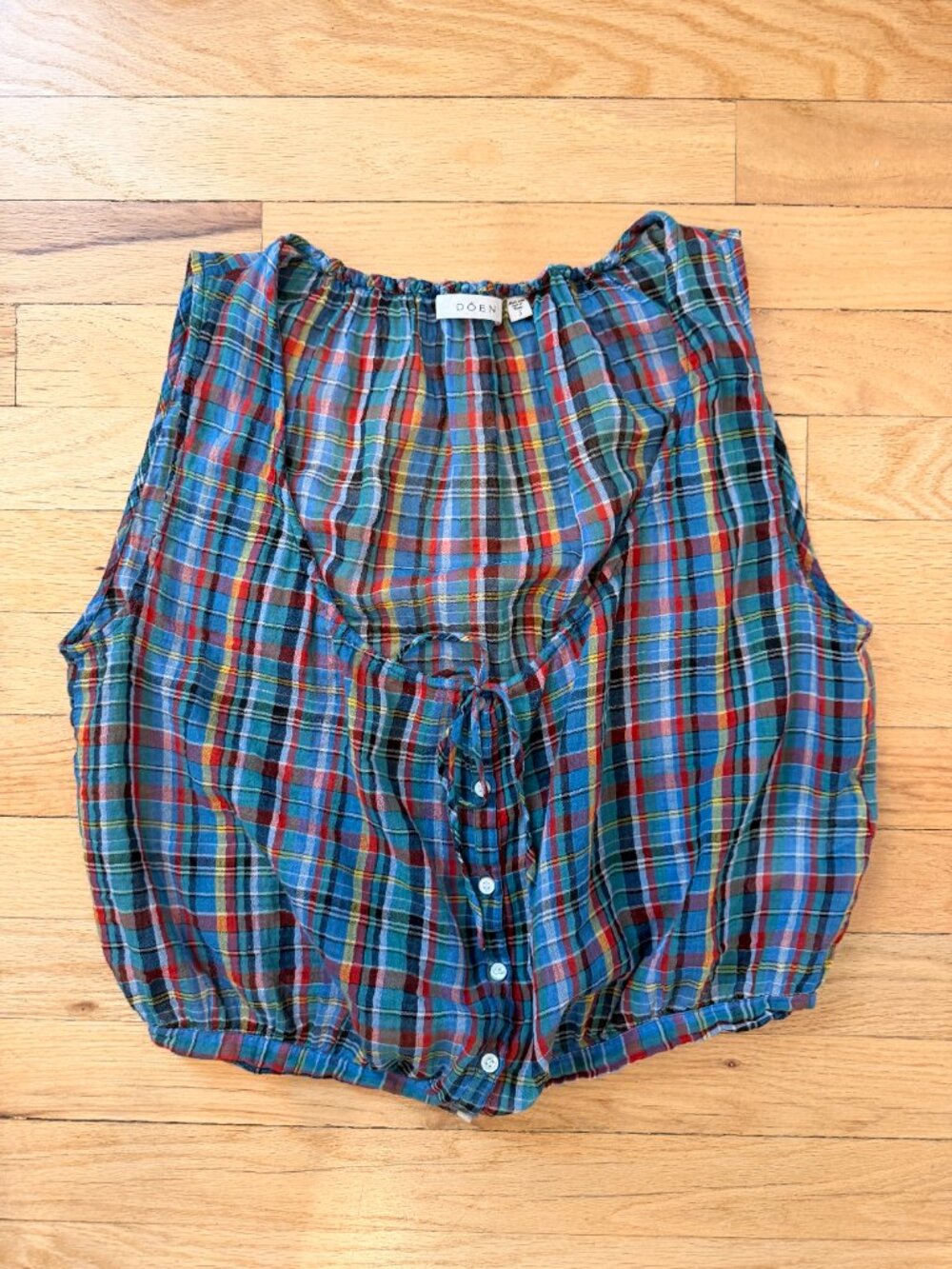 DOEN Theo Top Alderbrook Plaid - Picture 3 of 4